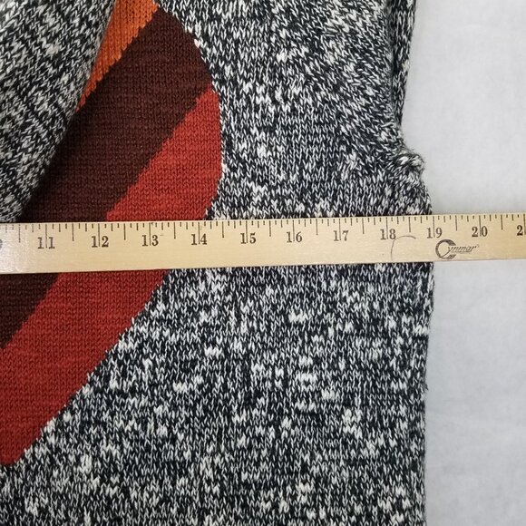 Life Is Good Hoodie Cardigan Women's S Sunset Heart Black White Knit Open Front - Picture 15 of 15